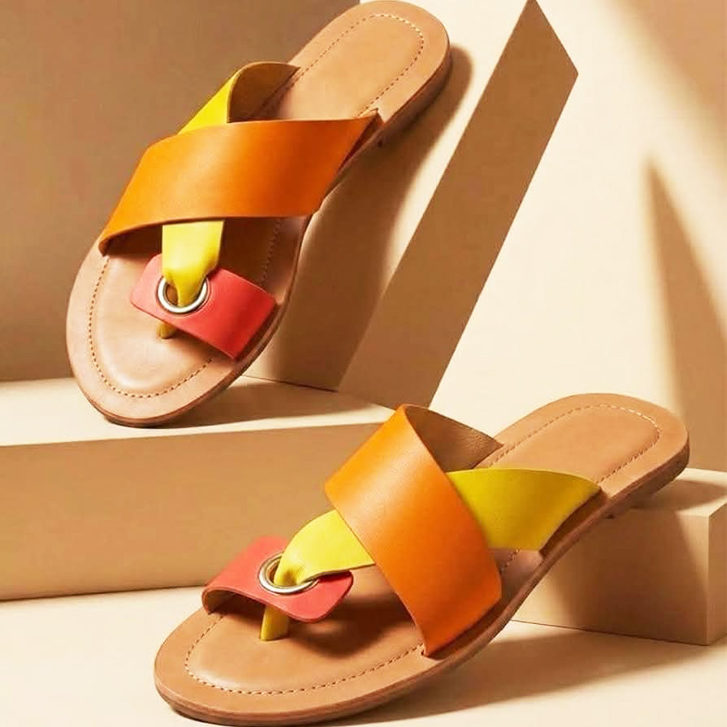 Sandale Nœllia Orange Jaune