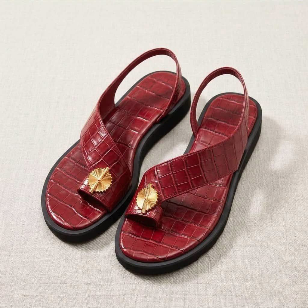 Sandale Sika Croco Rouge